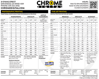 Chrome Digital price and services list